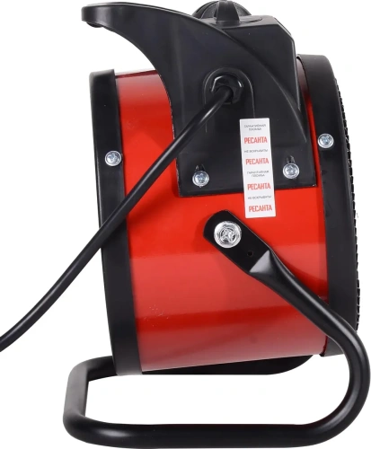 Пушка эл. 2/1кВт Ресанта ТЭПК-2000К (120 куб.м/ч керам.нагреват.элемент) кругл корпус фото 5