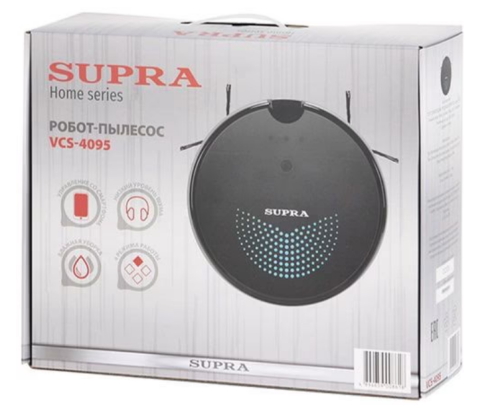 Пылесос-робот SUPRA VCS-4095 22Вт 0,45л сух. и влаж. уборка Wi-Fi фото 7