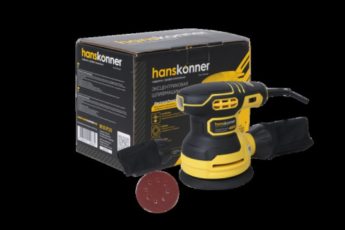 Машина шлифовальная эксцентриковая Hanskonner HOS8135RC (350Вт,125мм,4000-12000 об/мин) фото 4