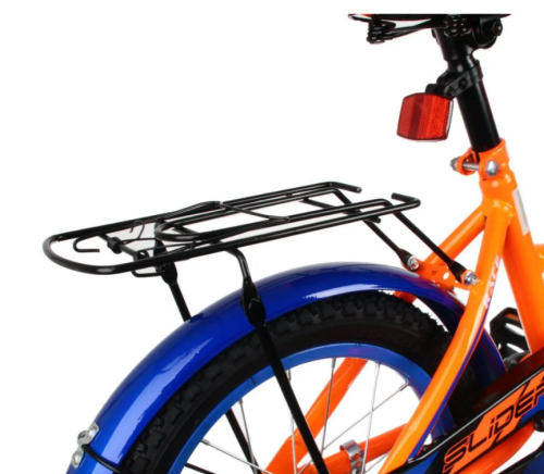 Велосипед 16" Slider Race добав. колеса,корзина, детский оранж/синий фото 12
