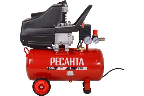 Компрессор 24/230М Ресанта КП(24/230л/мин, 1,6кВт, 220В, 8 бар, прямая передача) фото 5