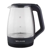 Чайник WILLMARK WEK-1823G 1,8л 2200Вт, поворот на 360°,стекло