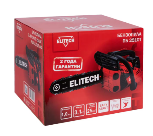 Бензопила ELITECH ПБ 2510Т (0,75кВт, 12", 0,375-3/8-44зв) фото 9