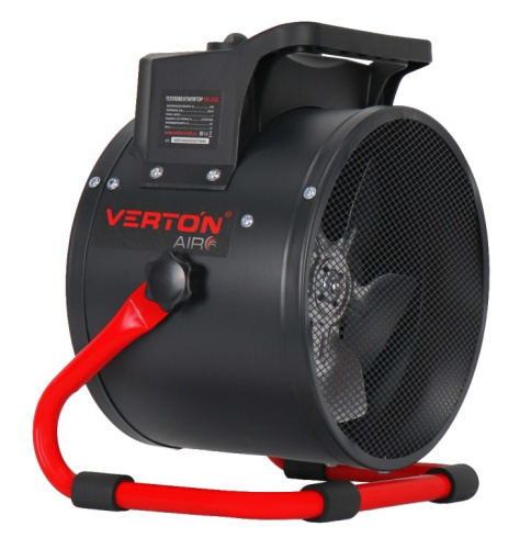 Пушка эл. 3/1,5кВт Verton Air EH 3C/SQ (220В, 330м.куб./ч, термостат, меткерам. круг. корп) фото 4
