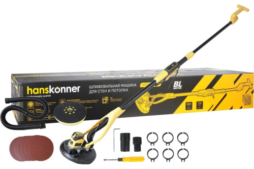 Машина шлифовальная д/стен Hanskonner HDWS6080BL (800Вт,бесщет,2100об/мин,d=210мм, кабель 4м) фото 10 Машина шлифовальная д/стен Hanskonner HDWS6080BL (800Вт,бесщет,2100об/мин,d=210мм, кабель 4м) фото 10