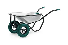 Тачка строит. 2кол 110л/280кг сталь 0,9мм 4.00-8 385мм полиур. Kraftool MAXDrive-2