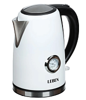 Чайник LEBEN 1,7л 2200Вт металл с термометром