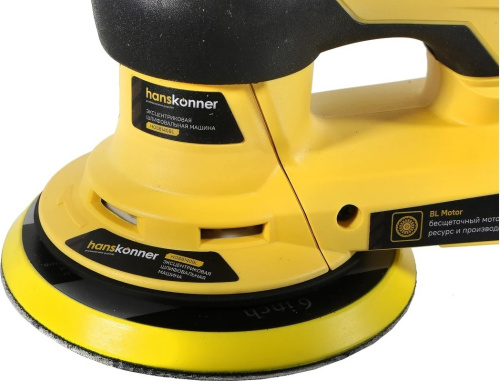 Машина шлифовальная эксцентриковая Hanskonner HOS8140BL (400Вт,150мм,4000-10000 об/мин.бесщ.) фото 8