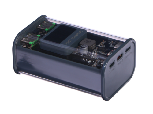 Аккумулятор мобильный (power bank) CRR-28, 10000 мАч, 2USB, 3А, дисплей, быстрая зарядка, серый фото 4