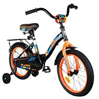 Велосипед 16" Slider добав. колеса детский черн/оранж. неон
