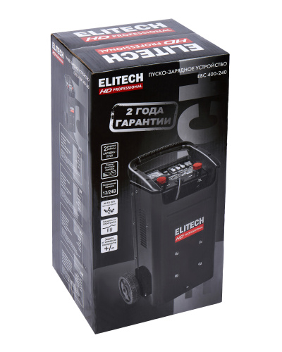 Устройство пуско-зарядное ELITECH EBC 400/240 (12/24В,1,6/8кВт,40-700А,заряд 18/40А,пуск 240А) фото 8