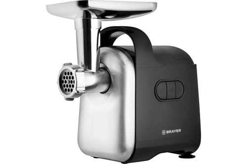 Мясорубка BRAYER BR-1602 2000Вт реверс, нас д/колбас,кеббе, терка/шинковка, диски д/фарша