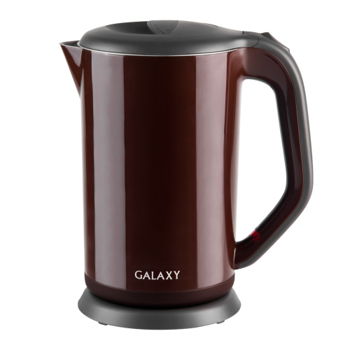 Чайник GALAXY GL0318 (2000Вт, 1,7л, двойная стенка, пластик. корпус) коричневый