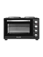 Электроплита WILLMARK WHO-451BL 40л 2 конф, термостат, 1700Вт, духовка черн.