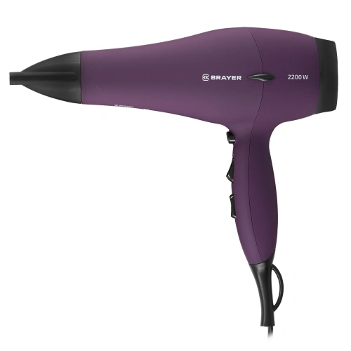 Фен BRAYER BR-3007 2200Вт 2скор.3 реж. концентратор/хол.воздух, шнур 1,5м