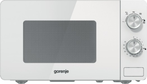 СВЧ печь GORENJE MO20E1W2 800Вт 20л мех.упр. белая/черная фото 2