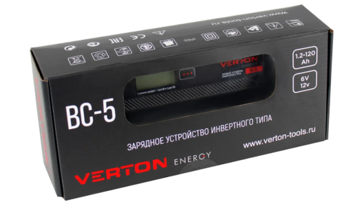 Устройство зарядное VERTON Energy BC-5 (230В 50Гц, 60Вт,  6/12В, 1,2-120Ач,раб. темп -20-+40С LCD) фото 11