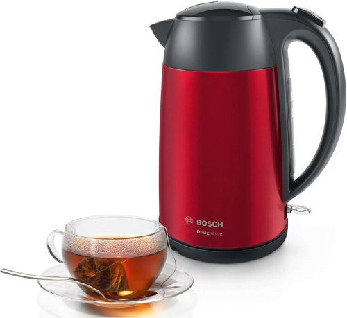 Чайник BOSCH TWK3P424 1,7л. 2400Вт сталь/пластик красный фото 2