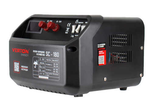 Устройство пуско-зарядное VERTON Energy SC-180 (230В/50Гц., 12/24В, 20-450Ач, ток 50/180А. 12В)