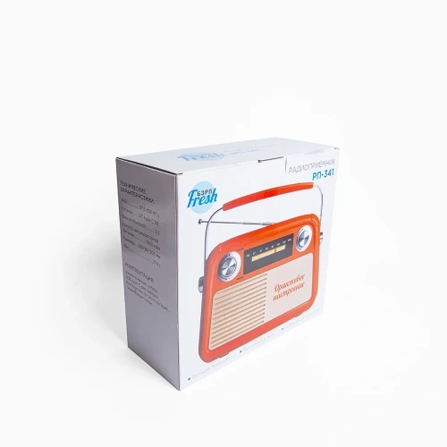 Радиоприемник БЗРП РП-341 Fresh УКВ 87,5-108МГц DC5B,акб,BT/USB/AUX оранжевый фото 6