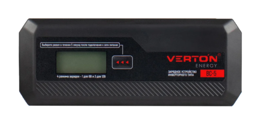 Устройство зарядное VERTON Energy BC-5 (230В 50Гц, 60Вт,  6/12В, 1,2-120Ач,раб. темп -20-+40С LCD) фото 3