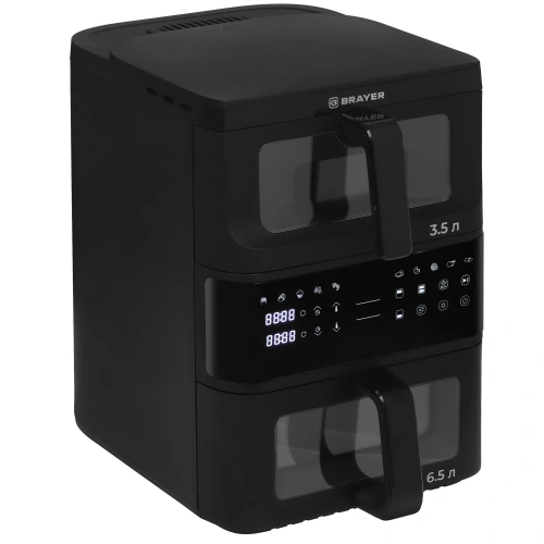 Аэрогриль BRAYER BR-2048 2500Вт, 10л, 10 реж. таймер,сенсор, 2 чаши