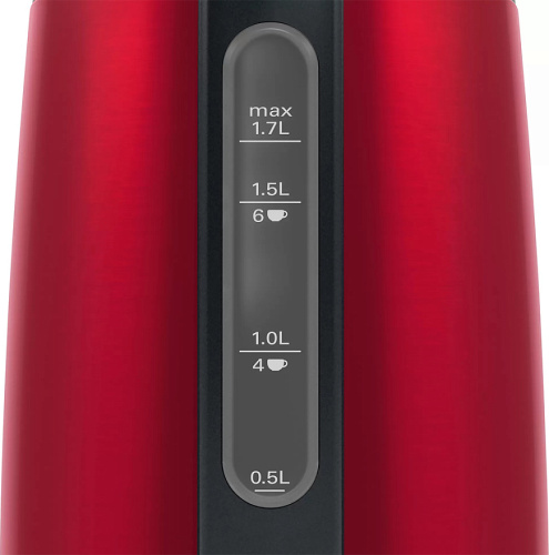 Чайник BOSCH TWK3P424 1,7л. 2400Вт сталь/пластик красный фото 7