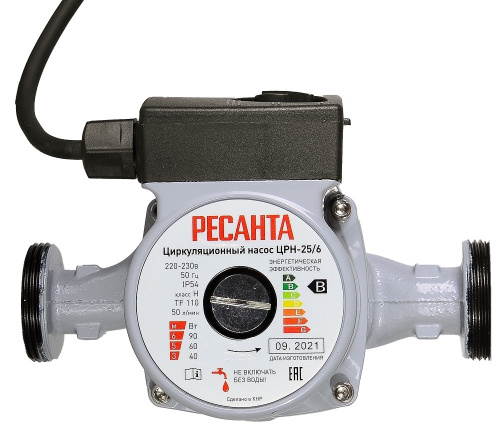 Насос циркуляц Ресанта ЦРН-25/6 (220V 90Вт. H-6м. 50л/мин. 9,87 атм. чугун, шнур) Насос циркуляц Ресанта ЦРН-25/6 (220V 90Вт. H-6м. 50л/мин. 9,87 атм. чугун, шнур)