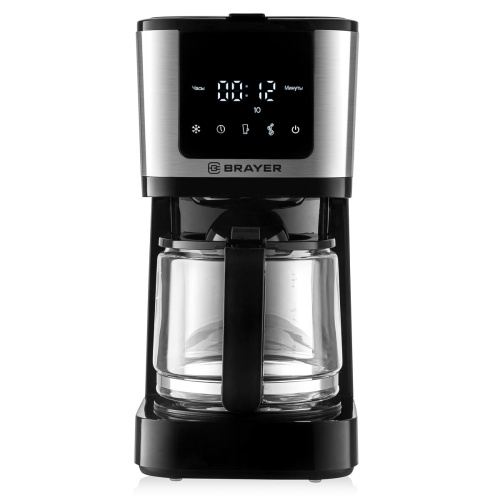Кофеварка BRAYER BR-1125 (900Вт, 1,25л, LED, термостакан, противокап сист.) фото 2
