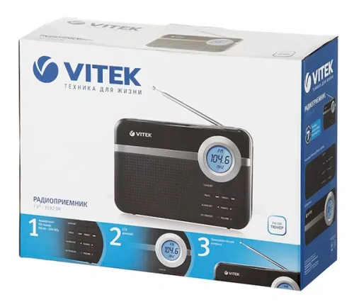 Радиоприемник VITEK VT-3592 220В, 1 динамик,  УКВ+FM/AM фото 2