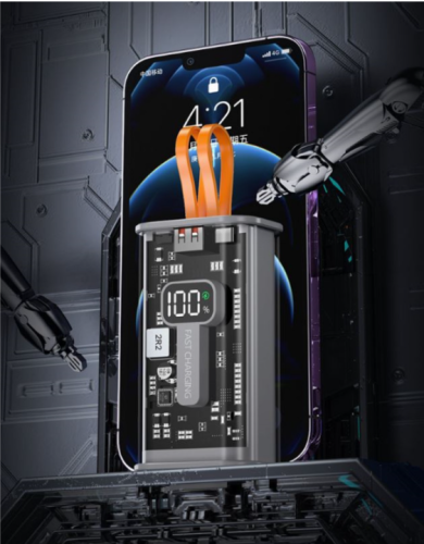 Аккумулятор мобильный (power bank) CRR-31 20000 мАч, 2USB, 3А, дисплей, QC,кабелиType-C + Lightni фото 3