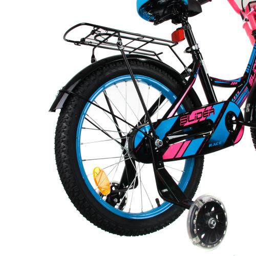 Велосипед 18" Slider Race добав. колеса,корзина, детский красн/синий фото 6