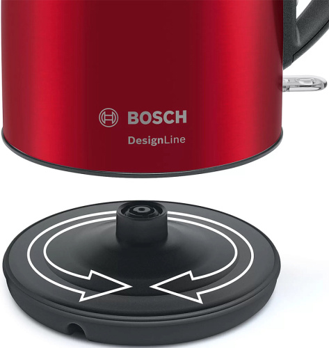 Чайник BOSCH TWK3P424 1,7л. 2400Вт сталь/пластик красный фото 8