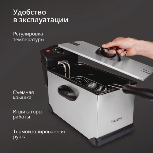 Фритюрница BLACKTON Bt DF1111 (2000Вт, 3л,мех.управление) фото 2