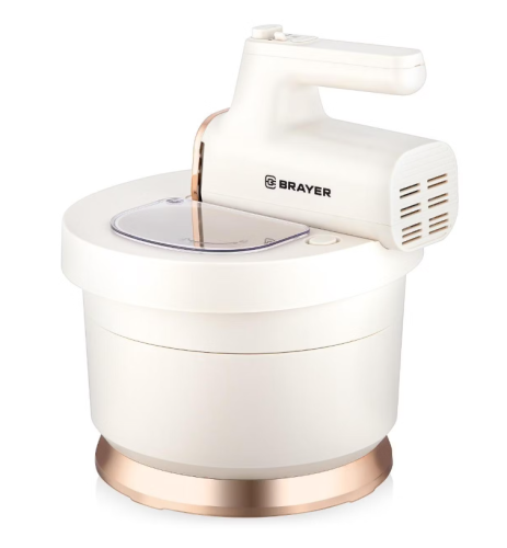 Миксер BRAYER BR-1310 (500Вт,6скор.турбо,4 насад, вращ. чаша 3,5л) фото 9