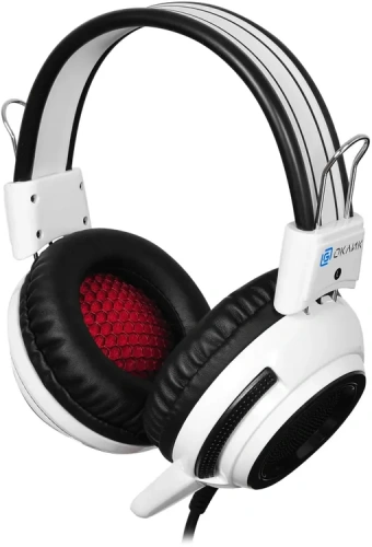 Наушники игровые Oklick HS-G300 ARMAGEDDON 2.3м с микрофоном, мониторы оголовье, бело-черный