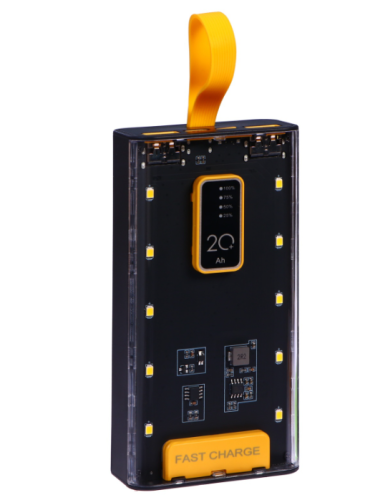 Аккумулятор мобильный (power bank) CRR-33, 20000 мАч, 2USB, Type-C, 2 А, дисплей, чёрный фото 2