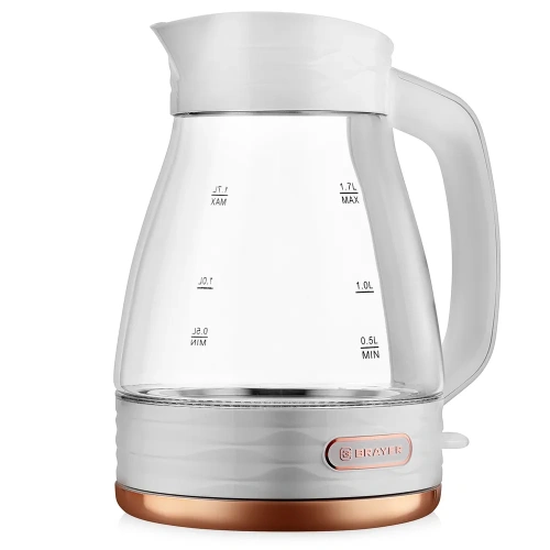 Чайник BRAYER BR-1029 2200Вт 1,7л стекло (автоотключ) фото 3 Чайник BRAYER BR-1029 2200Вт 1,7л стекло (автоотключ) фото 3