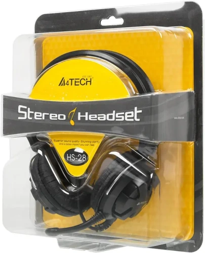 Наушники игровые A4Tech HS-28, 1.8 м, мониторы, оголовье черный фото 9